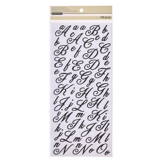 12 Pack: Flirty Glitter Alphabet Stickers by Recollections™